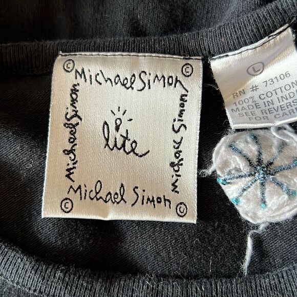 VTG Michael Simon Lite, Maxi Dress With Embroidered Holiday Christmas Do… - Picture 8 of 9